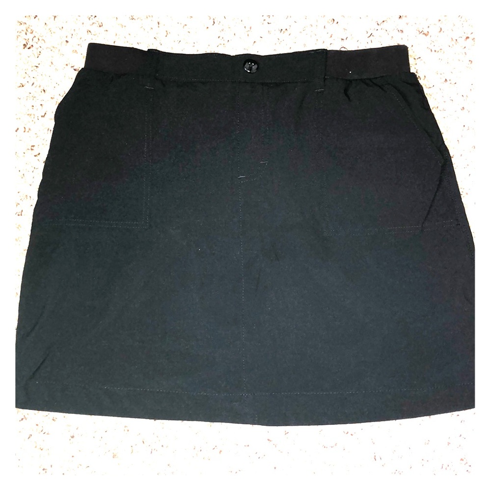 Sleek black skirt with shorts on the inside